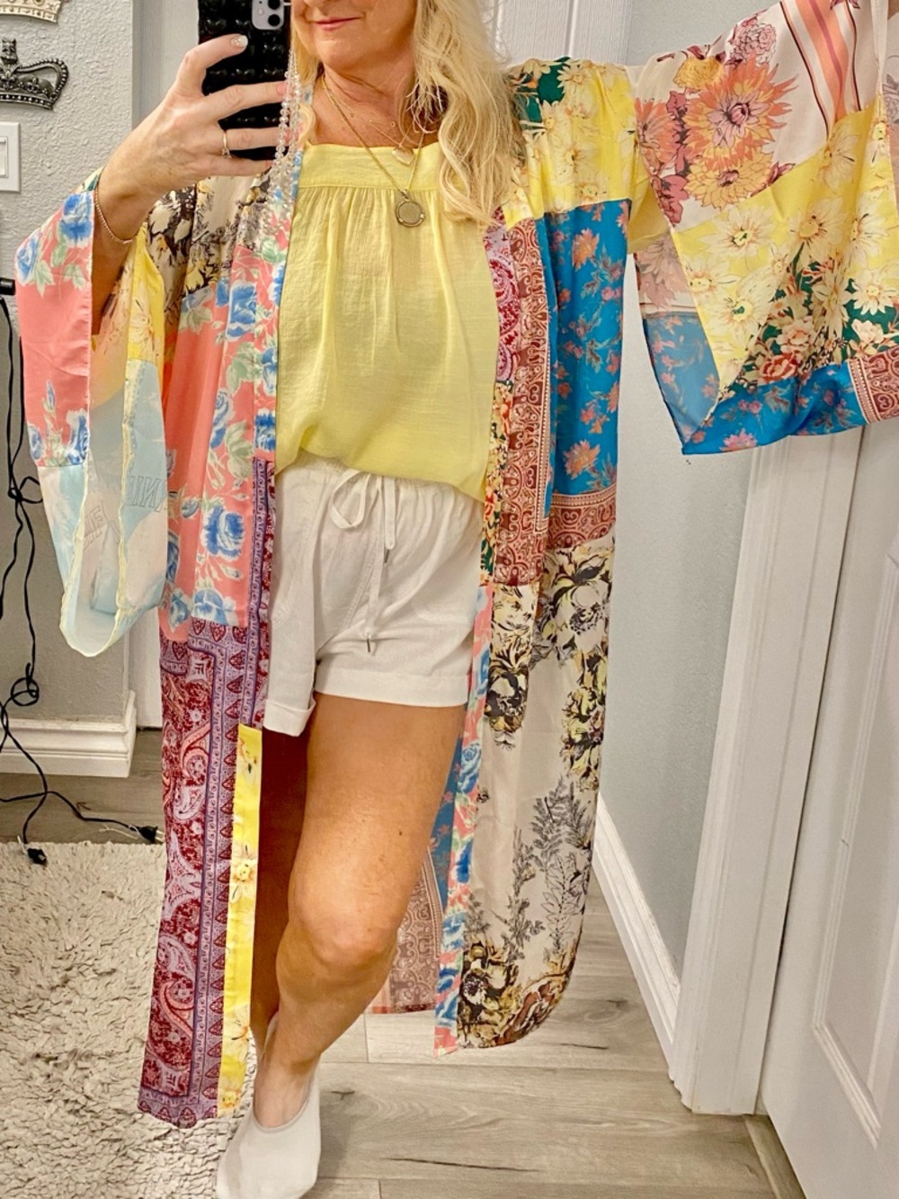 🪷*Final Price*EUC Free People Patched With Love Robe /Kimono. - Picture 3 of 10
